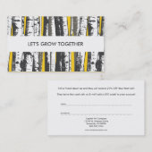 Verwijzingsprogramma Aspen Bomen Aanbevelingskaartje (Voorkant / Achterkant)