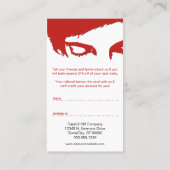 verwijzingsprogramma in emo - stijl aanbevelingskaartje (Achterkant)