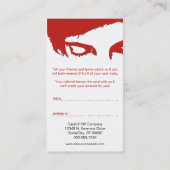 verwijzingsprogramma in emo - stijl aanbevelingskaartje (Achterkant)