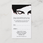 verwijzingsprogramma in emo - stijl aanbevelingskaartje (Achterkant)