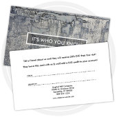 Verwijzingsprogramma Krokante textuur Aanbevelingskaartje