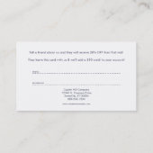 verwijzingsprogramma met golf aanbevelingskaartje (Achterkant)