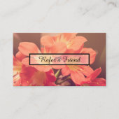 verwijzingsprogramma mooie bloemen aanbevelingskaartje (Voorkant)