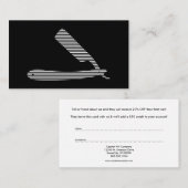 verwijzingsprogramma razor strepen aanbevelingskaartje (Voorkant / Achterkant)