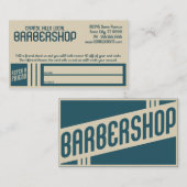 verwijzingsprogramma retro barbershop aanbevelingskaartje (Voorkant / Achterkant)