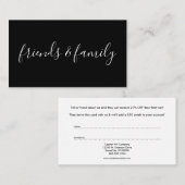 verwijzingsprogramma " vrienden en familie " aanbevelingskaartje (Voorkant / Achterkant)