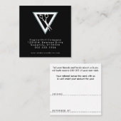 verwijzingsschaar driehoek vierhoek aanbevelingskaartje (Voorkant / Achterkant)