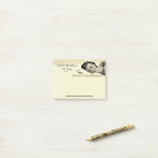 Verwil van een schoolpsycholoog Post-it Notes (Op bureau)