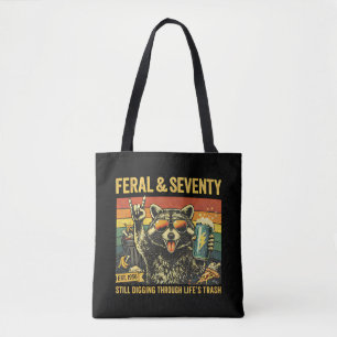 Verwilderd en Zeventig 70e Verjaardag Sarcastisch Tote Bag