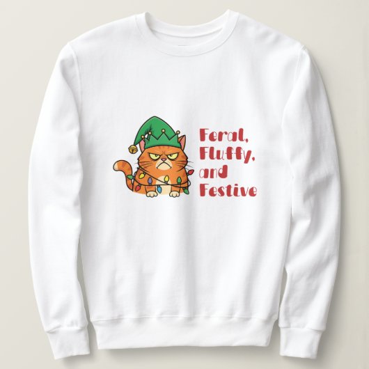 Verwilderd, Fluffig en Feestelijk Trui (Design voorkant)