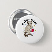 Verwilderd gevoel ronde button 5,7 cm (Voorkant /achterkant)