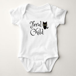 Verwilderd kind met Black Cat Design Romper