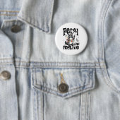 Verwilderd maar vrolijk, overgestimuleerd maar vro ronde button 5,7 cm (In situ)