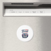 Verwilderde 250 en gratis wasbeer patriottisch vec magneet (Insitu (Vaatwasser))