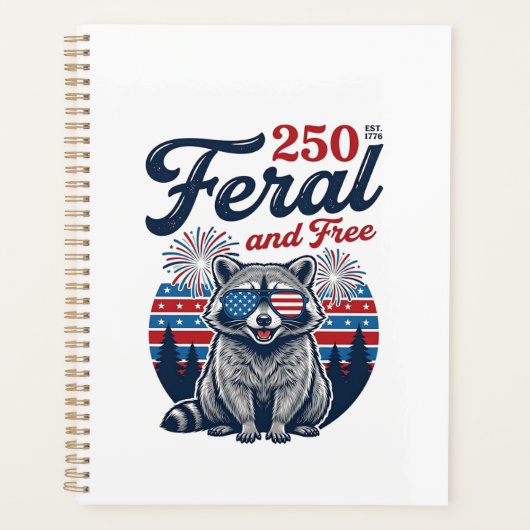 Verwilderde 250 en gratis wasbeer patriottisch vec planner (Voorkant)