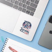 Verwilderde 250 en gratis wasbeer patriottisch vec sticker (Laptop met iPhone)