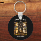 Verwilderde Damesgenootschap Kat Wicca Halloween H Sleutelhanger (Voorkant)