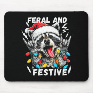 Verwilderde en feestelijke grappige kerstrocker wa muismat