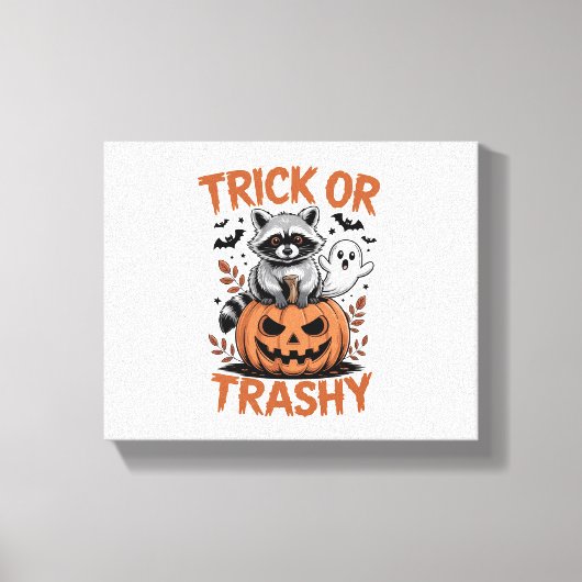 Verwilderde Halloween truc of Trashy Canvas Afdruk (Voorkant)