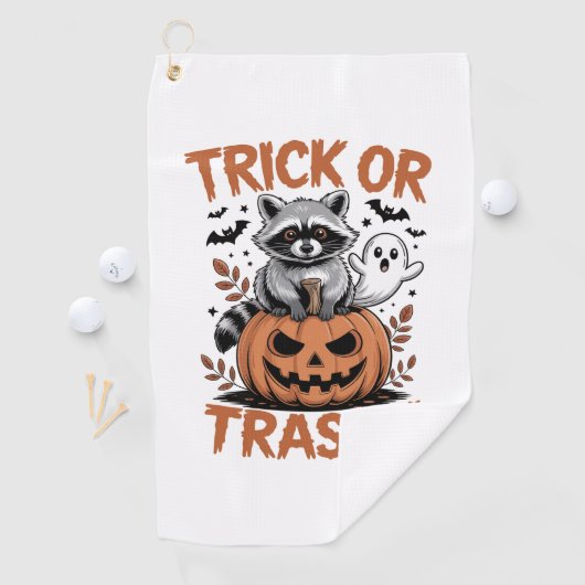 Verwilderde Halloween truc of Trashy Golfhanddoek (Insitu)