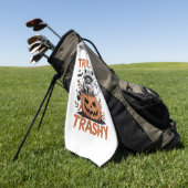 Verwilderde Halloween truc of Trashy Golfhanddoek (Groen)