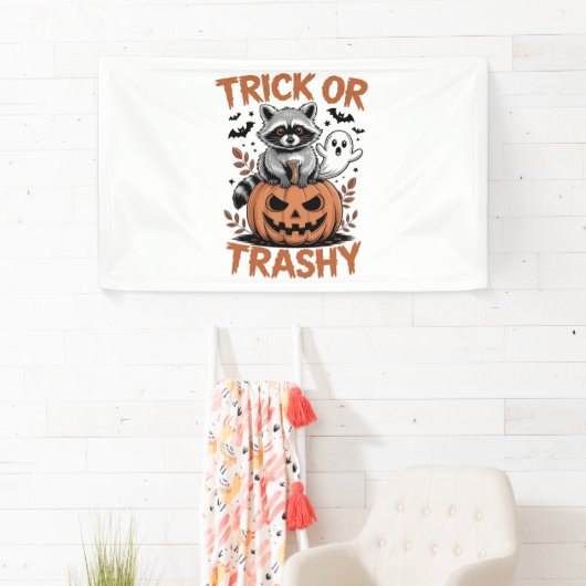 Verwilderde Halloween truc of Trashy Spandoek (Insitu)