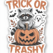 Verwilderde Halloween truc of Trashy Sticker (Voorkant)