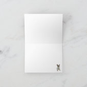 Verwilderde kat gevouwen dank u kaart (Binnen)