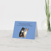 Verwilderde kat gevouwen dank u kaart (Achterkant)