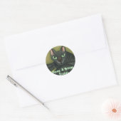 Verwilderde kat, speel vandaag een zwerver - Geper Ronde Sticker (Envelop)
