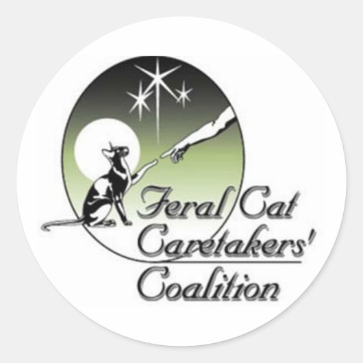 Verwilderde kat verzorgers Stickers (Voorkant)