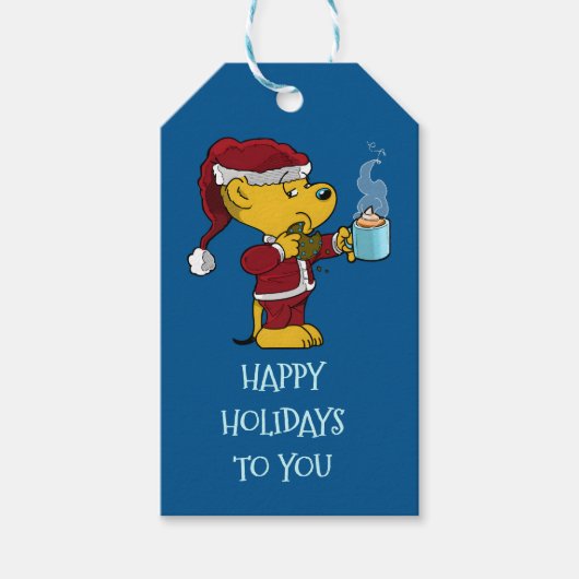 Verwilderde kerstvakantie cadeaulabel (Voorkant)