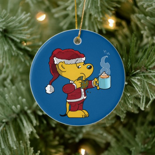 Verwilderde kerstvakantie keramisch ornament (Boom)