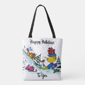 Verwilderde kerstvakantie tote bag (Achterkant)