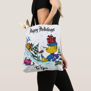 Verwilderde kerstvakantie tote bag