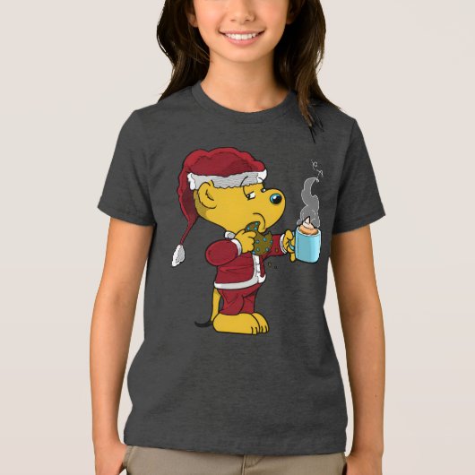 Verwilderde kerstvakantie Tri-Blend shirt (Voorkant)