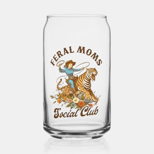 Verwilderde Moeder Sociale Club Grappige Retro Boh Blikvorm Glas