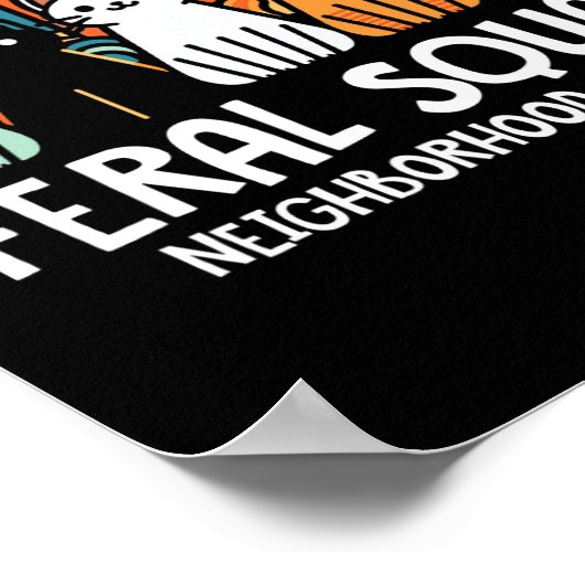 Verwilderde Squad Buurt Watch Verwilderde Kat Adop Poster (Hoek)