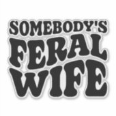 Verwilderde vrouw auto vinyl auto decal sticker (Voorkant)