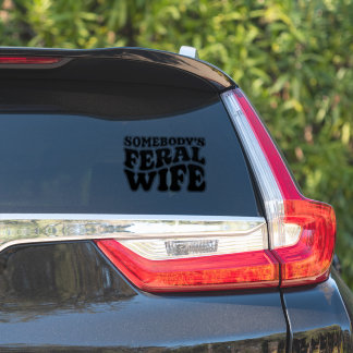Verwilderde vrouw auto vinyl auto decal sticker