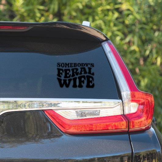 Verwilderde vrouw auto vinyl auto decal sticker (Auto Zijkant)