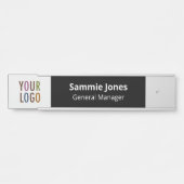 verwisselbaar Bord voor Kantoor met Logo Deurbordje (Voorkant)