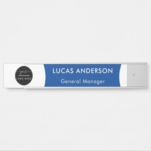 verwisselbaar Bord voor Kantoor met Logo Deurbordje (Voorkant)