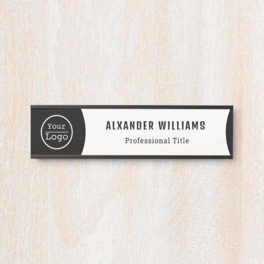 verwisselbaar Bord voor Kantoor met Logo Deurbordje (Voorkant)