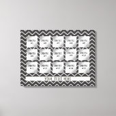 Verwisselbaar grijs & wit Chevron, 15 Fotocollage Canvas Afdruk (Voorkant)