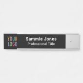 Verwisselbare Kantoor deurnaamplaat Bedrijf Logo Deurbordje (Voorkant)