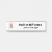 Verwisselbare kantoor-deurnaamplaten met logo deurbordje (Voorkant)