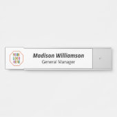 Verwisselbare kantoor-deurnaamplaten met logo deurbordje (Voorkant)