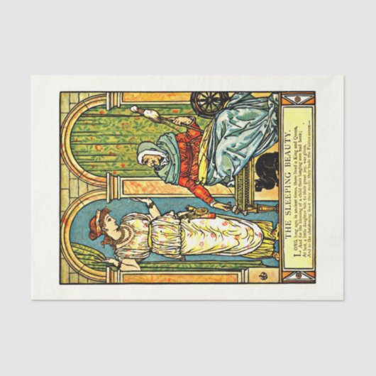 Verwisselingspapier 10 x 15 inch - Walter Crane 7 Tissuepapier (Voorkant)