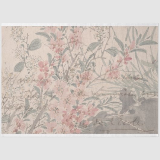 Verwisselingspapier voor Floral Script-meubels Tissuepapier (Voorkant)